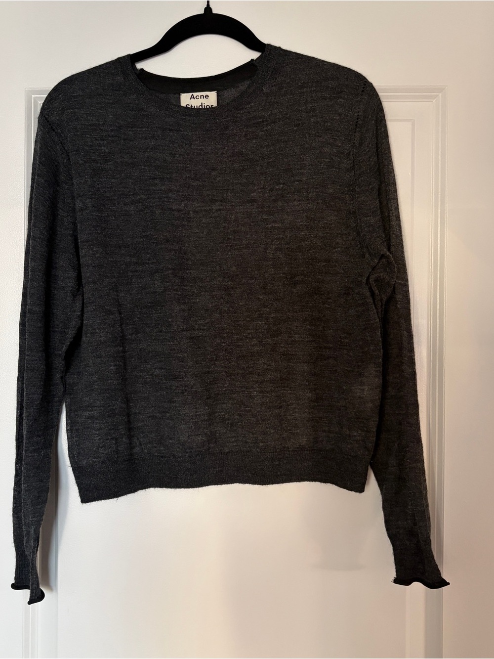Acne Charcoal Crewneck Sweater